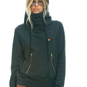 Aviator Nation 😎 Ninja Pullover Hoodie - Charcoal Size M